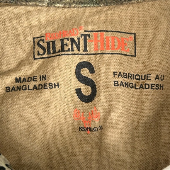 RedHead Silent-Hide Button-Down Long-Sleeve Shirt Camo Strata Mens Small Hunting - Picture 2 of 13